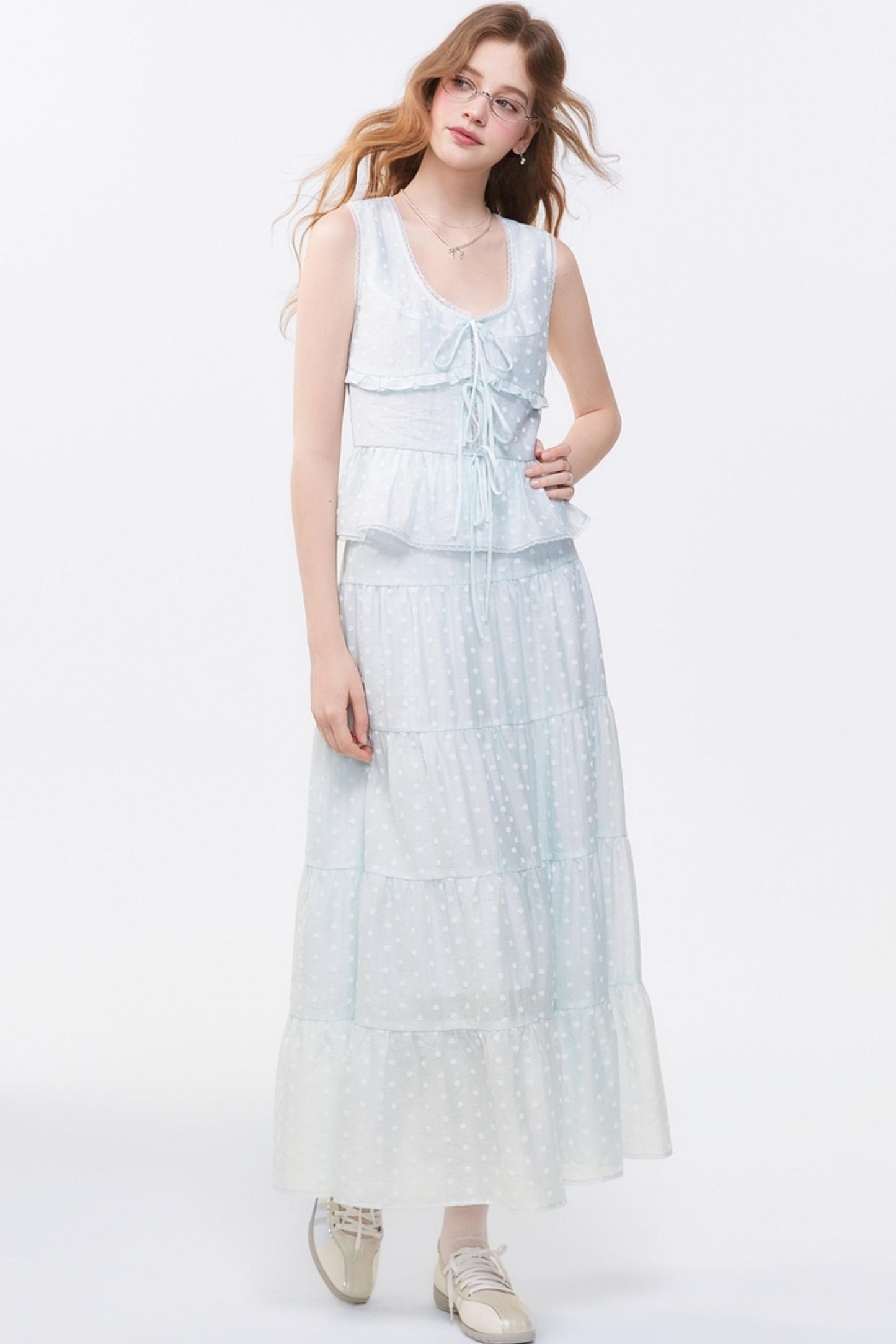 Floral Print Two-Piece Skirt Set-Up