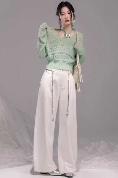 Ensemble Jean en Lyocell Blanc Pierre