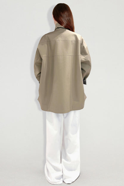 Atmospheric Plaid Patchwork Trench Coat