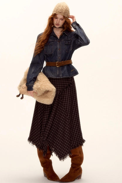 Vintage Washed Denim Top