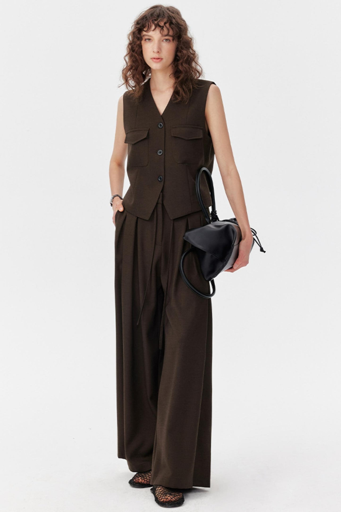 Luxe Pleated Wide-Leg Trouser Set-Up