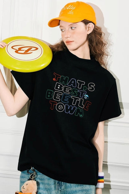 Vibrant High Neck Tee