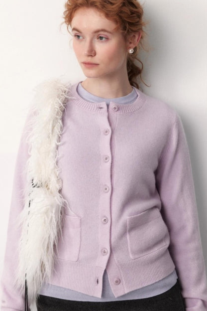 Merino Wool Ribbed Cardigan