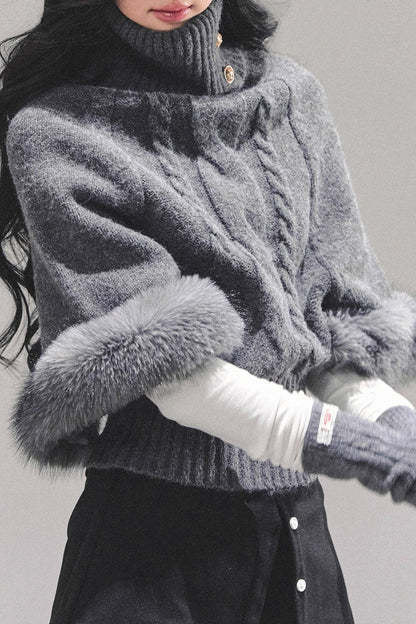 Korean Mohair Turtleneck Sweater