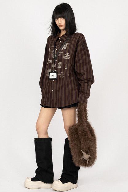 American Vintage Striped Long Sleeve Shirt