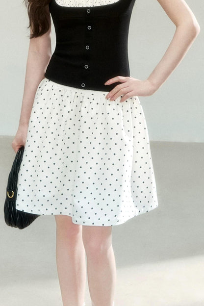Minifalda Evasé con Lunares