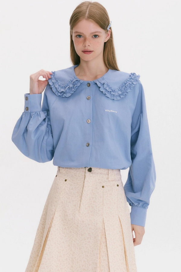 Love Balloon Flower Lapel Shirt