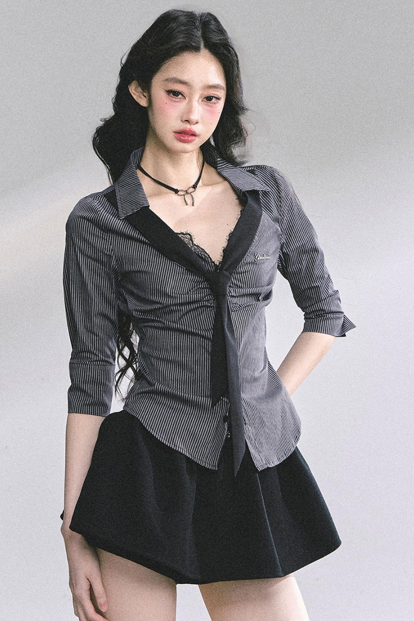 Autumn Slimming Polo Neck Shirt