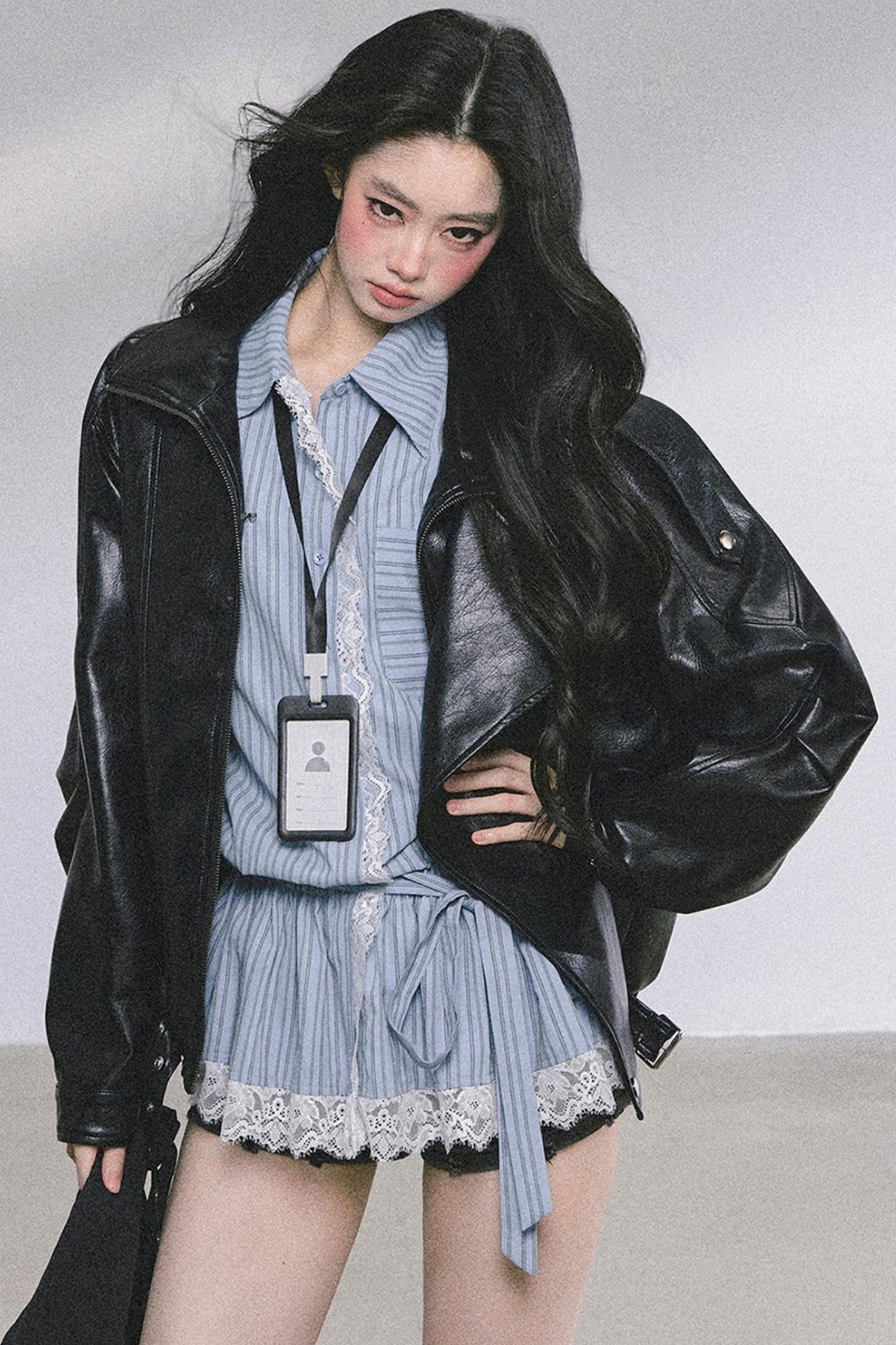 French Lace Stripe Shirt Set-Up