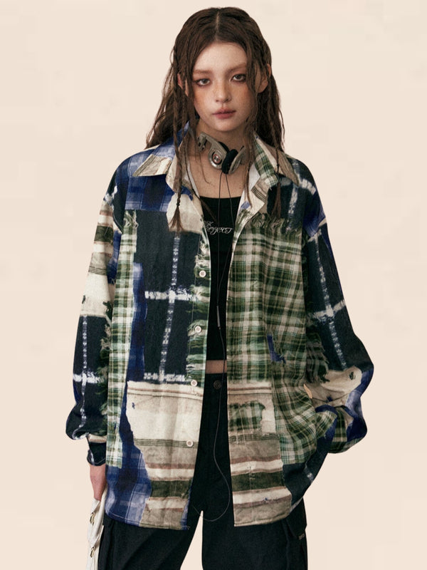 Plaid Long Sleeve Sunscreen Shirt