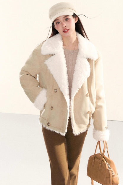 Double-Breasted Fur Coat