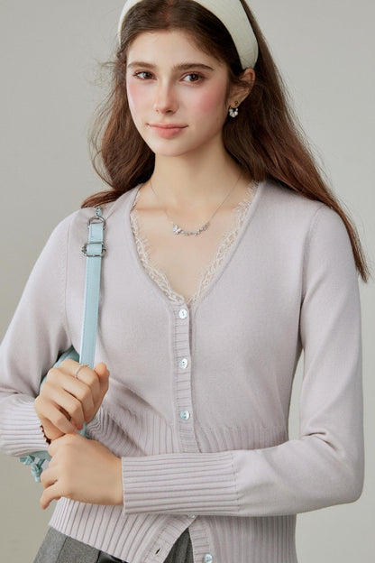 Winter V-Neck Wool Cardigan