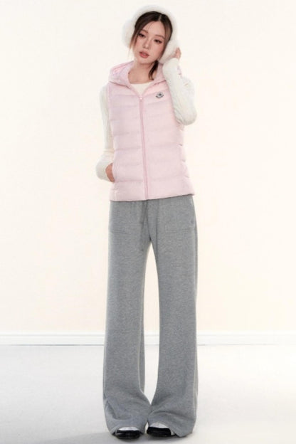 Lapel Fleece Slim Sweatshirt Jacket Set-Up