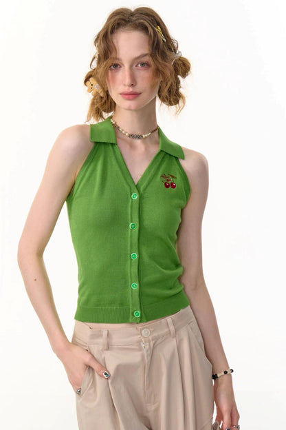 Slim Fit Knitted Vest