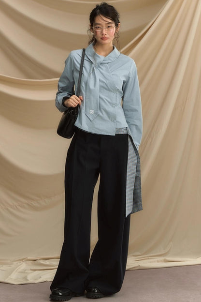 Pleats Gray Trousers