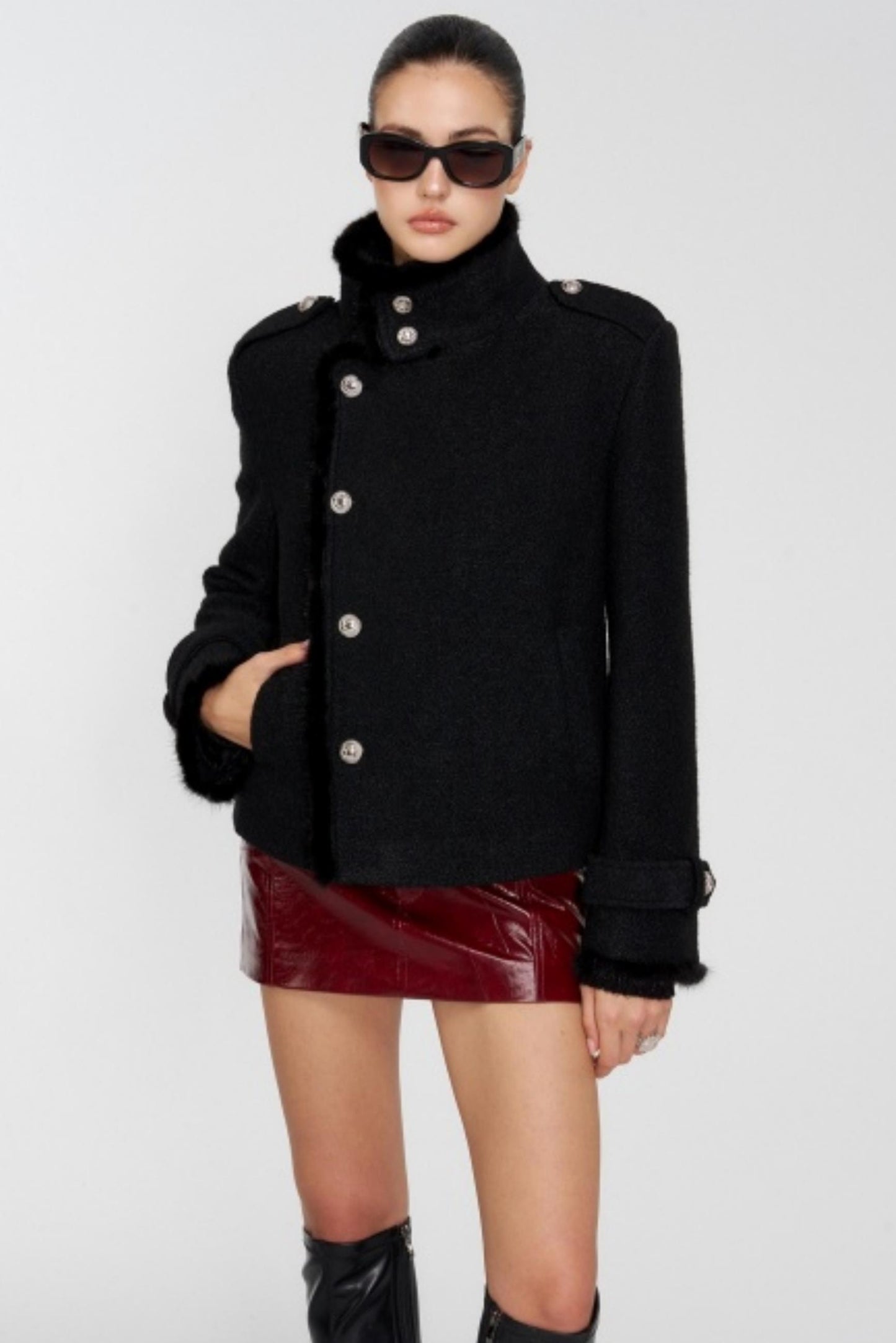 Exquisite Woolen Turtleneck Jacket