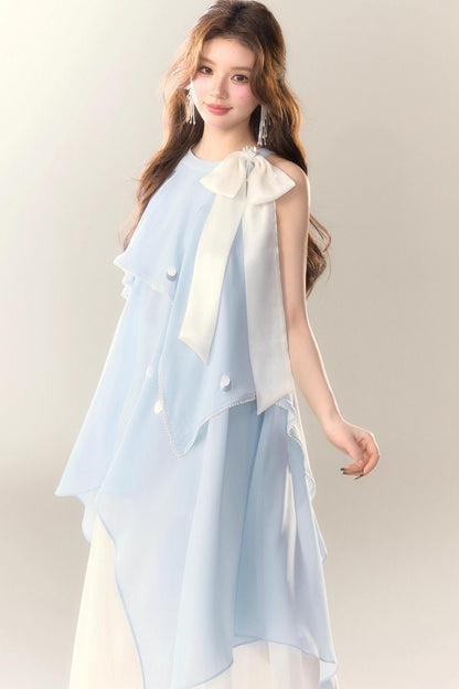 Blue Mermaid French Halterneck Resort Dress