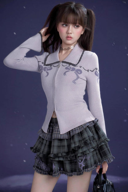 Sweet Taro Knit Cardigan