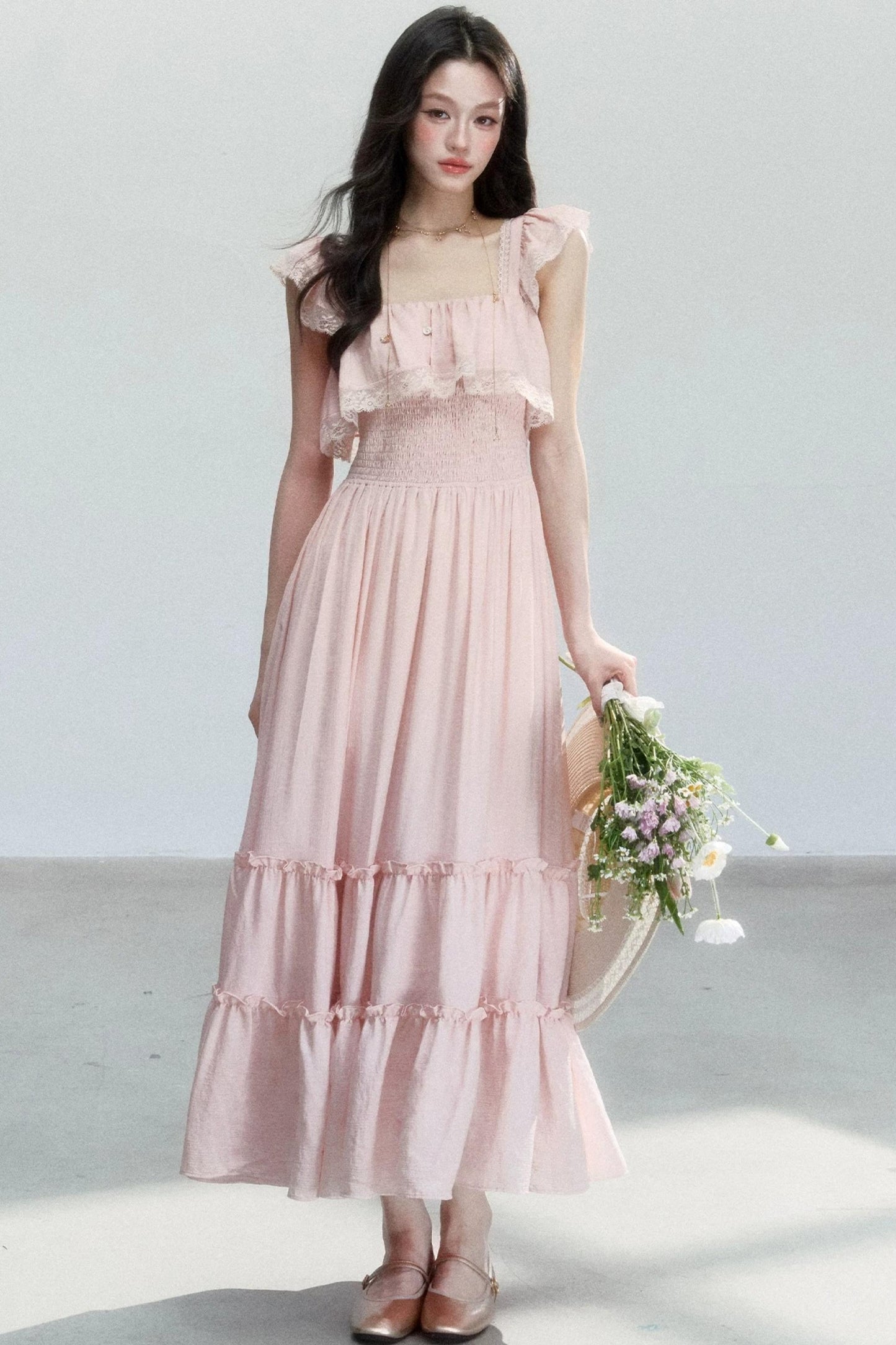 Resort Style Lace Patchwork Dress