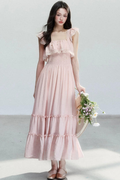 Resort Style Lace Patchwork Dress