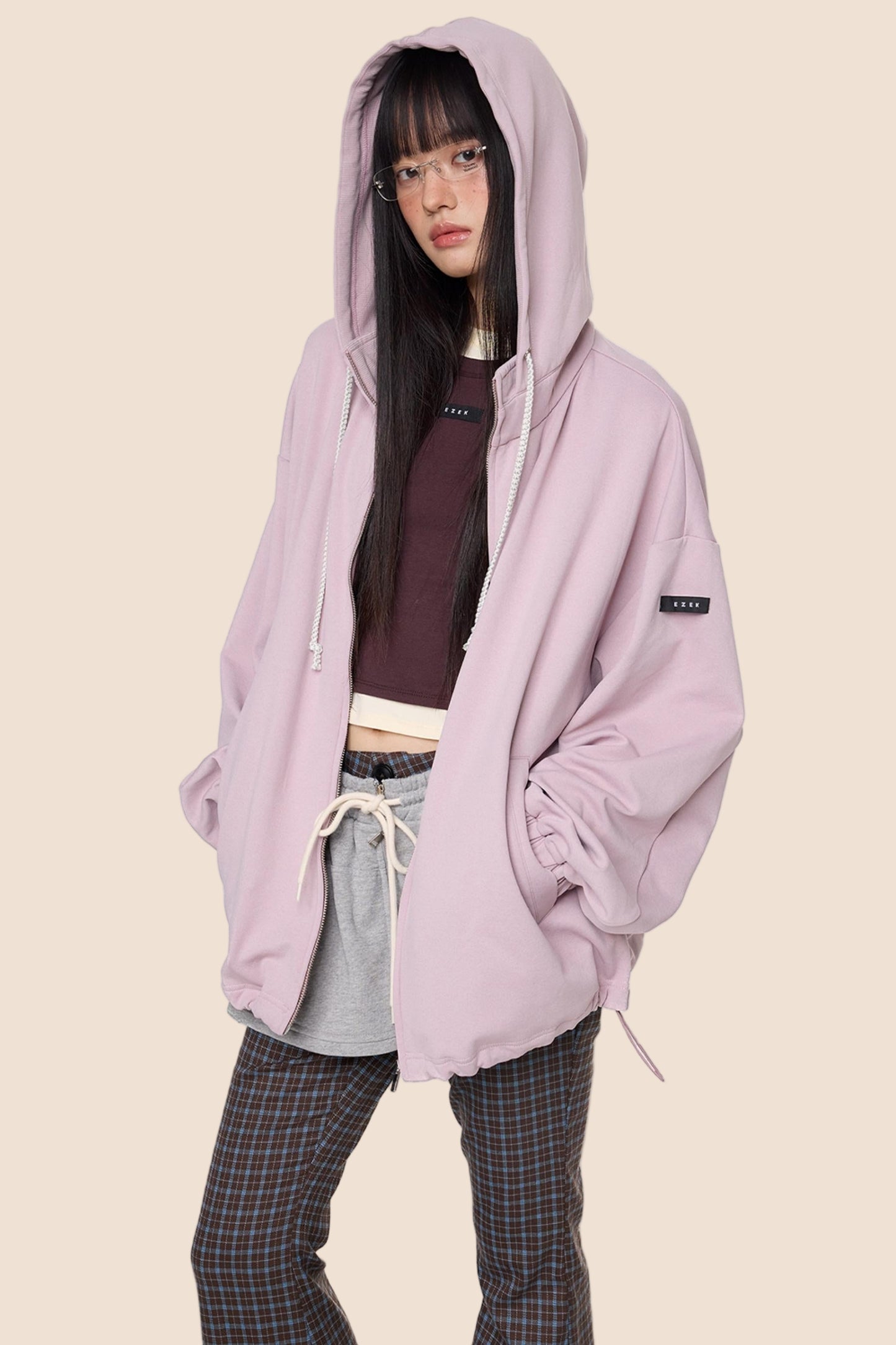 Vintage Drawstring Hoodie Jacket