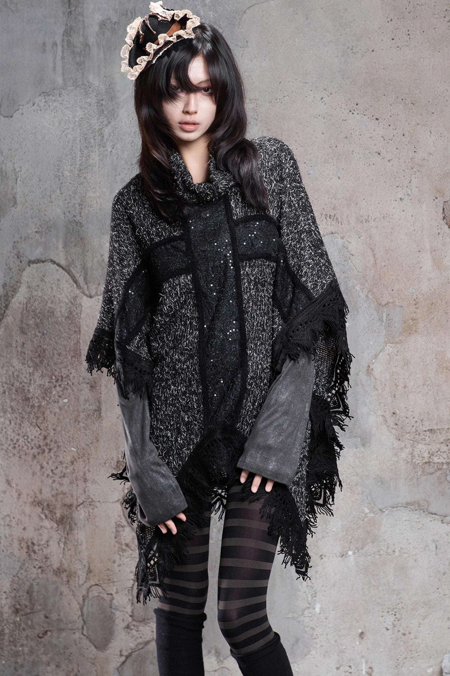 Retro Punk Cross Cloak