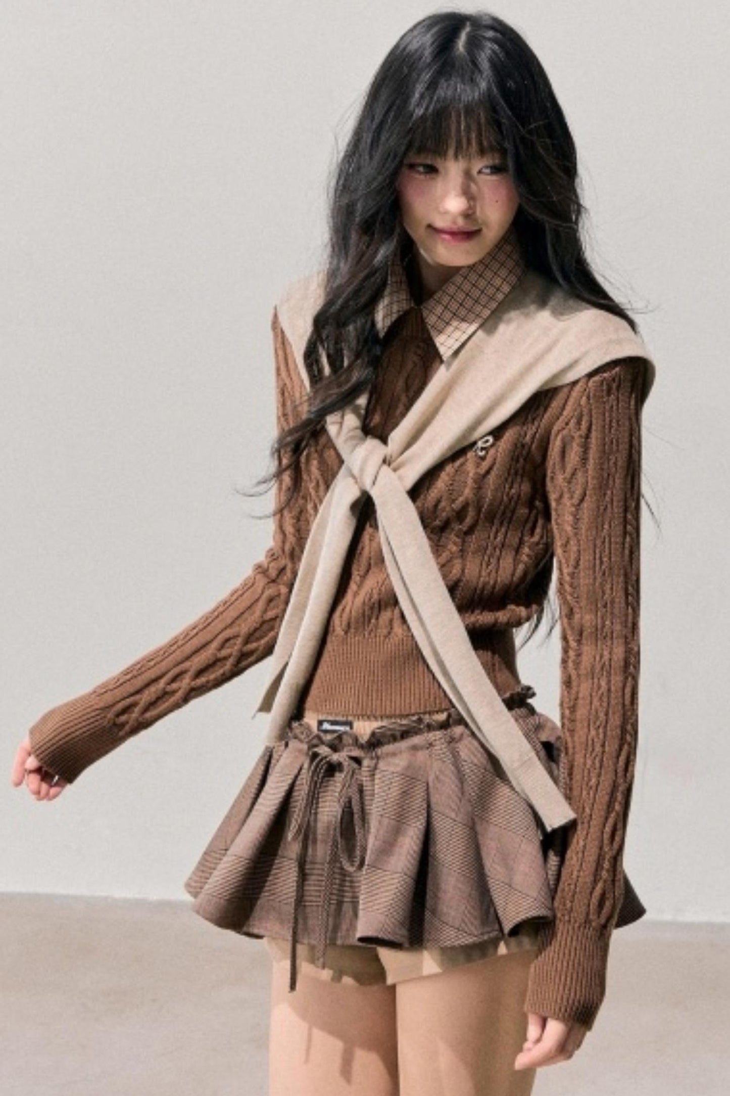 Unfinished Poem Plaid Sweater