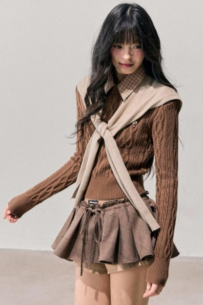 Unfinished Poem Plaid Sweater