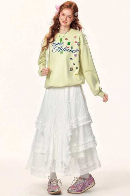 Letter Print Winter Sweater