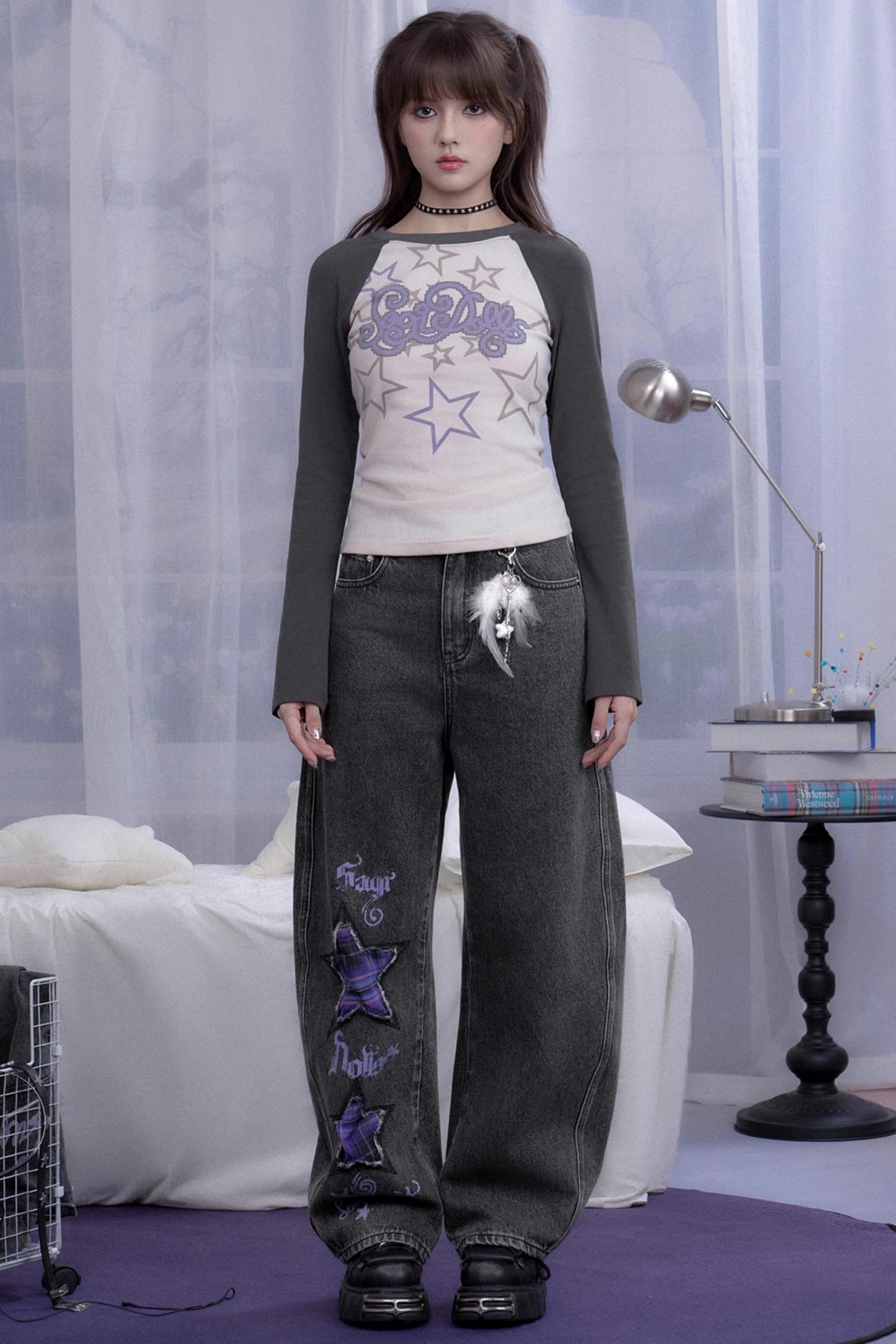 Sweet and Cool Dark Gray Washed Jeans