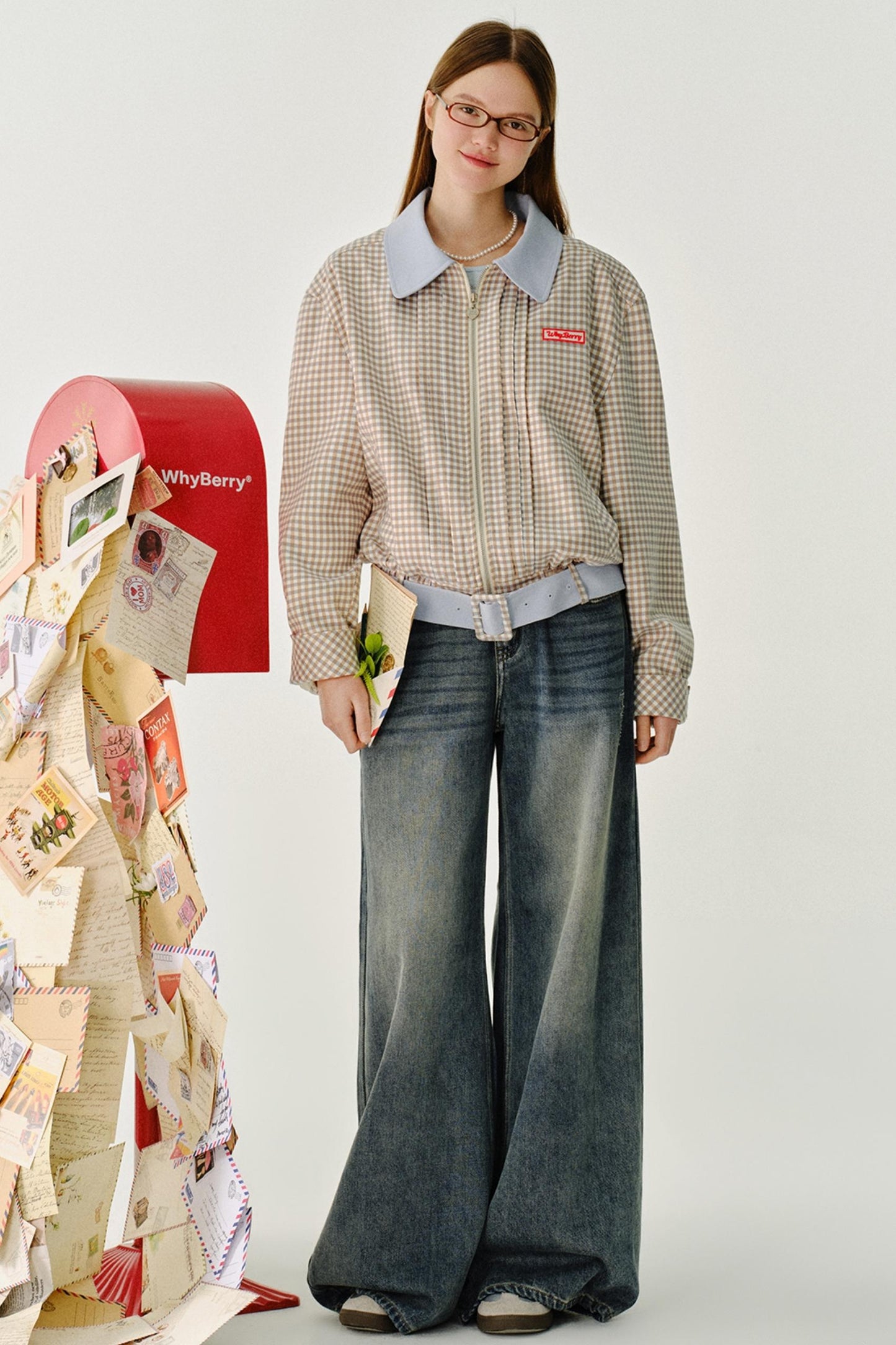 빈티지 하이 라이즈 슬리밍 진 