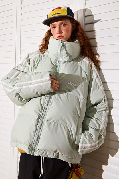 Vintage Stand-Up Collar Down Jacket