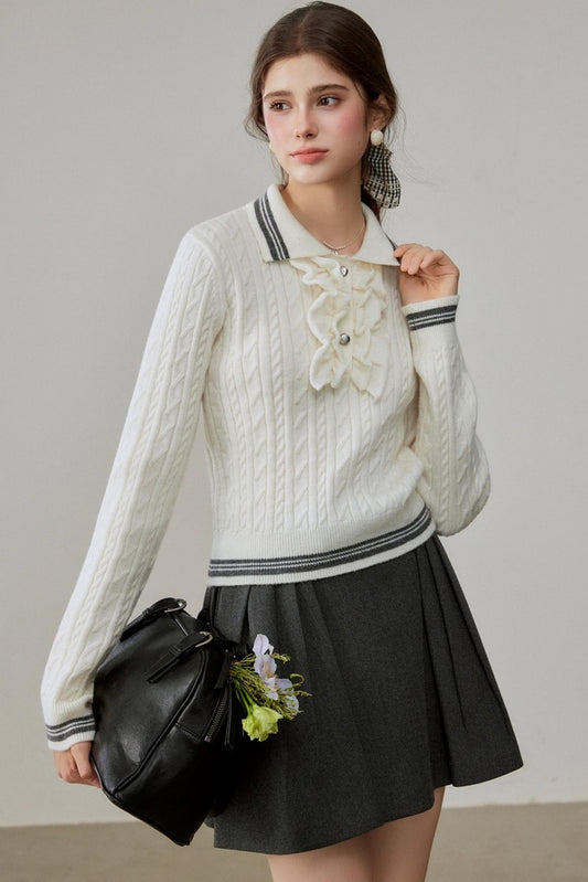 Lapel Winter Sweater