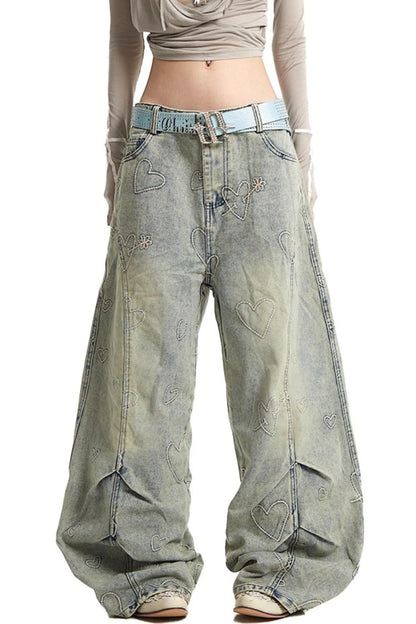 Vintage Love Wide-Leg Denim Trousers