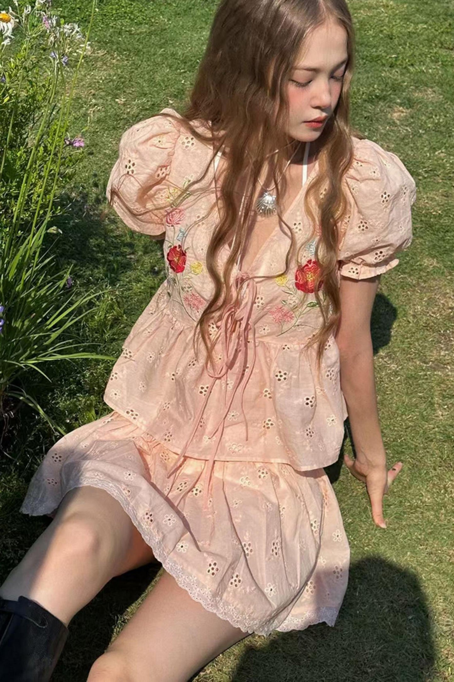 Lace Summer Top Skirt Set-Up