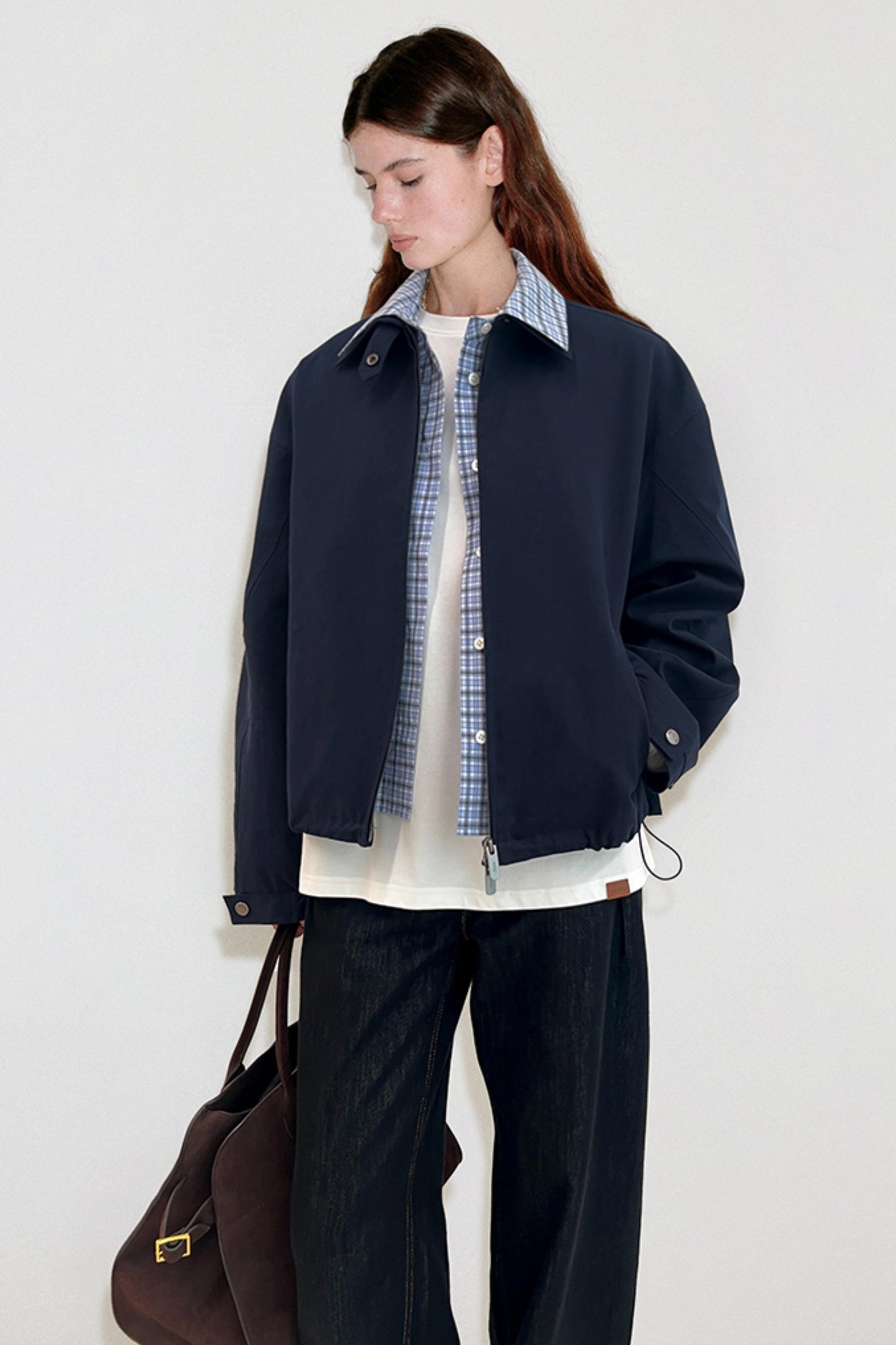 Autumn Check Cropped Jacket