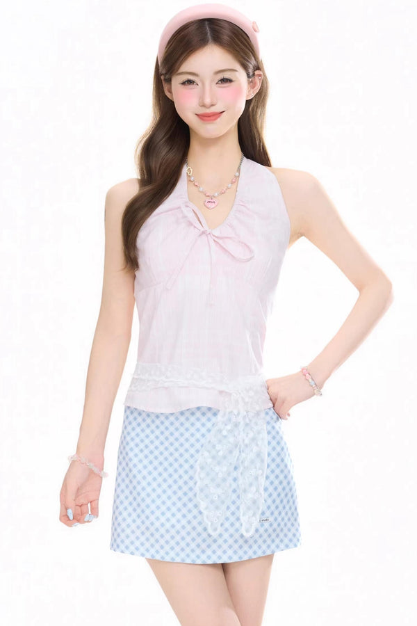 Bowknot Halter Camisole Top