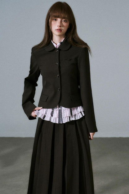 Japanese Girl Pleated Jacket Set-Up
