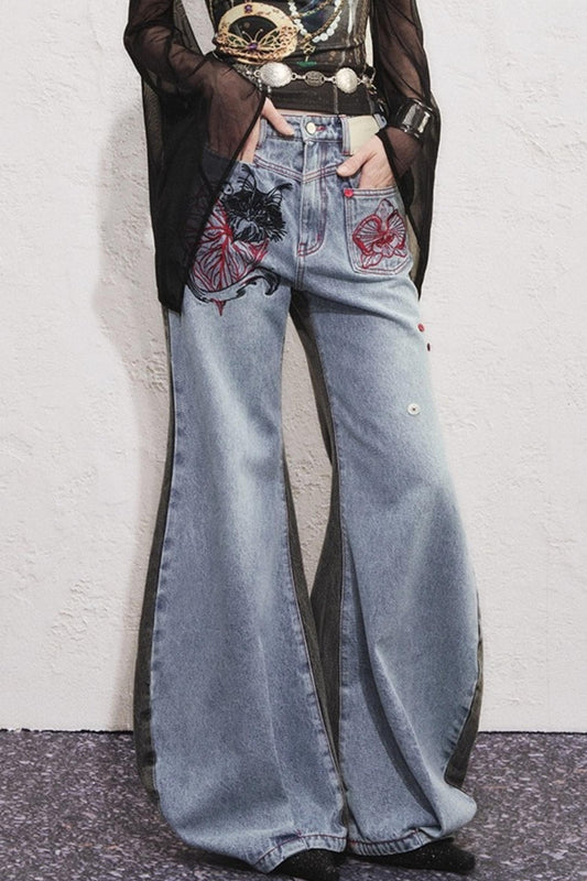 Asymmetrical Sickle Jeans