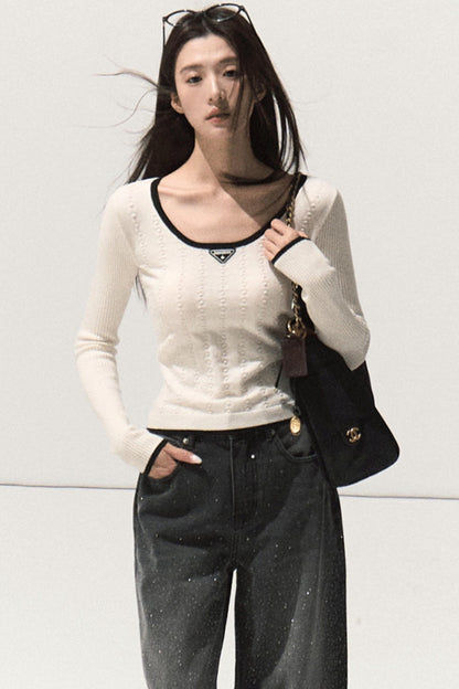Wool Slim-Fitting Knitwear Sweater