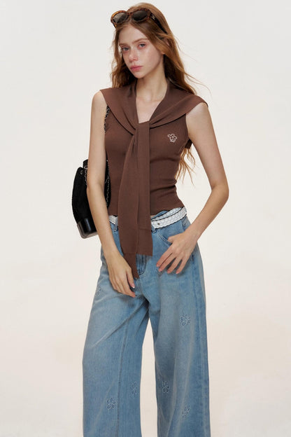 French Petal Cotton Jeans