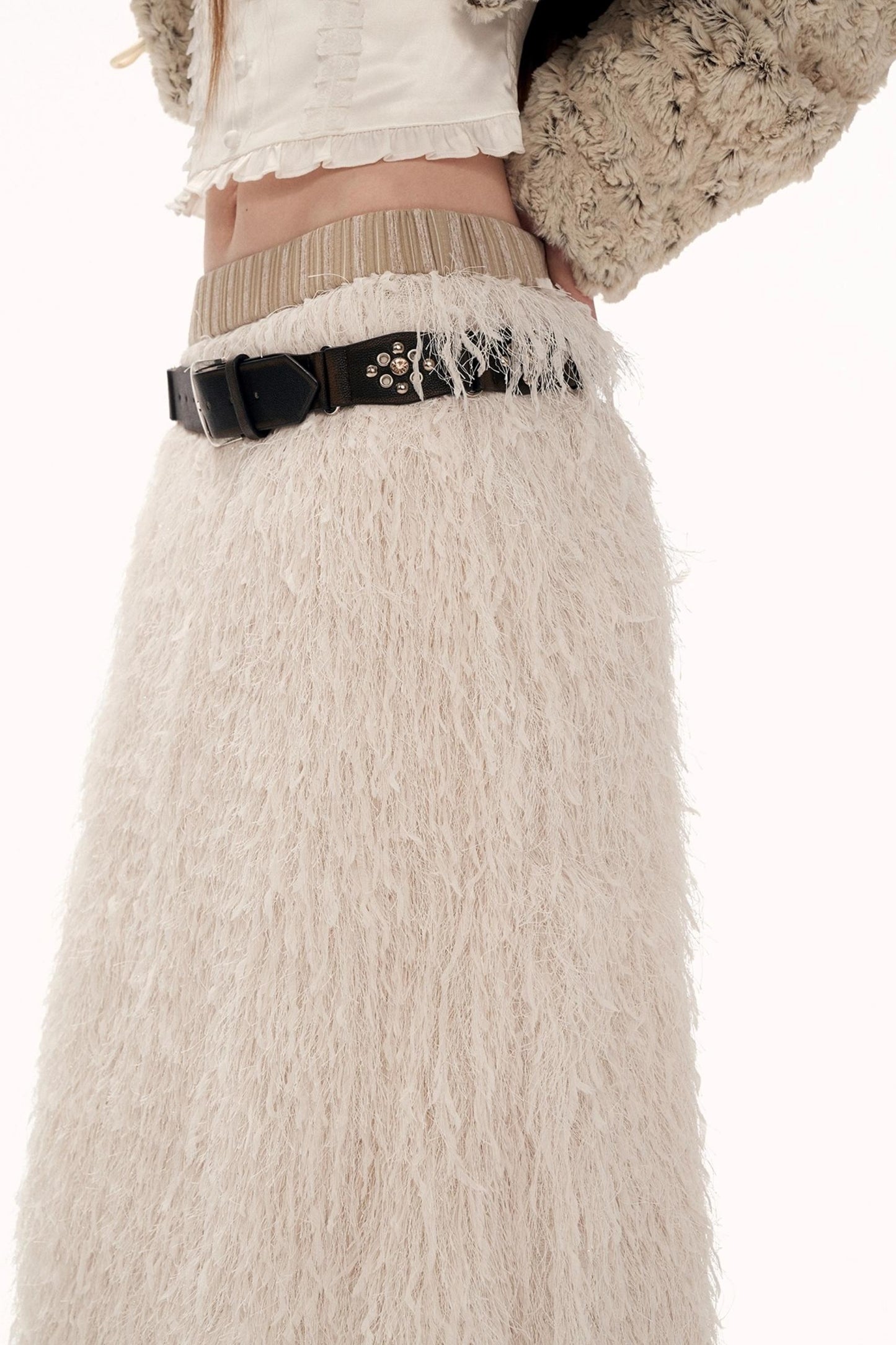 Stereo Tassel Feather Skirt