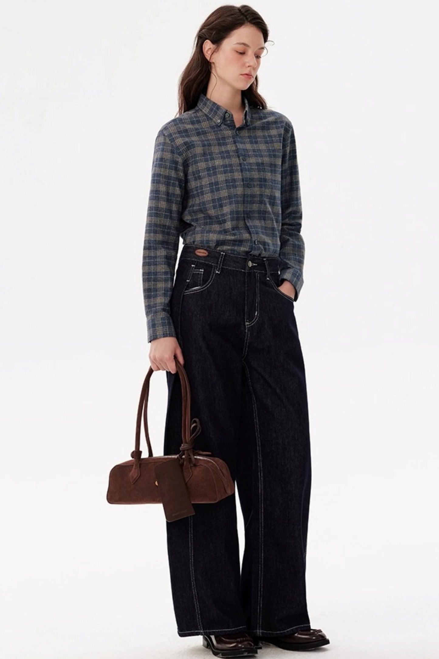 Autumn Vintage Layered Long-Sleeved Shirt