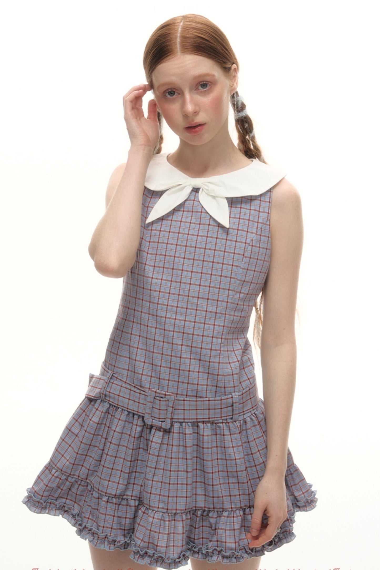 Elegant Plaid Lace Dress