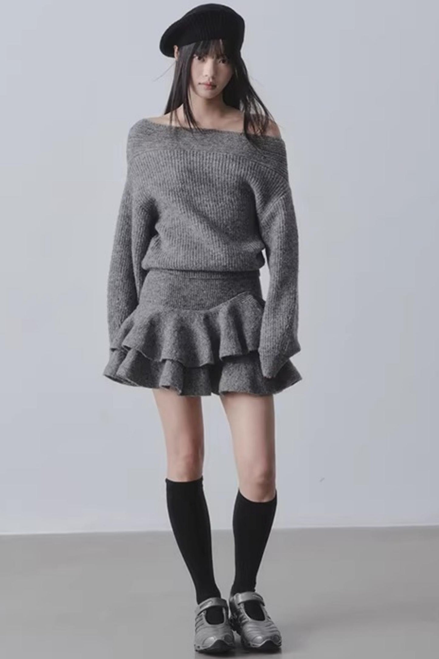 Nordic Morning Mist Wool Sweater Set