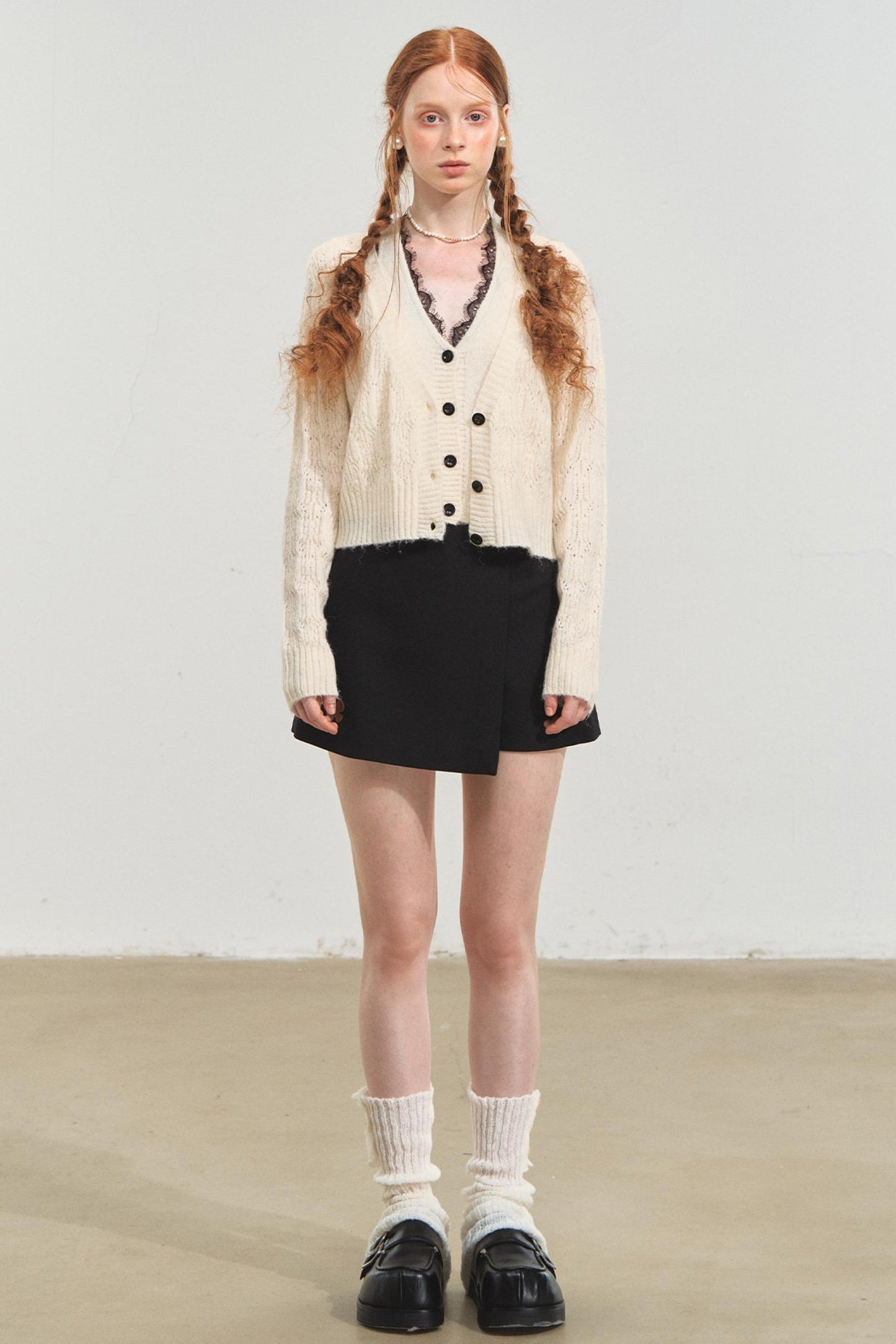 Pure Desire Lace V-Neck Fake Two Piece Top