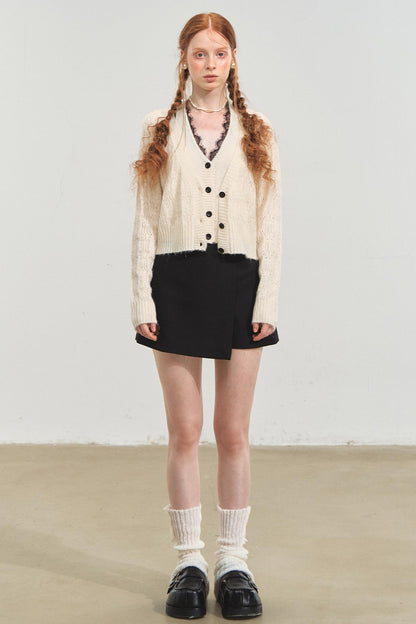 Pure Desire Lace V-Neck Fake Two Piece Top