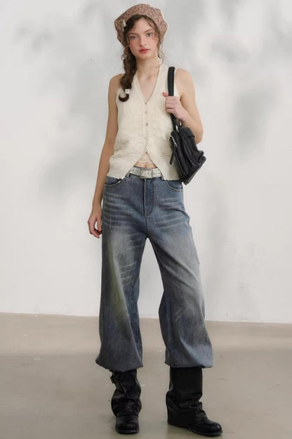 Little Cat Paw Denim Pants