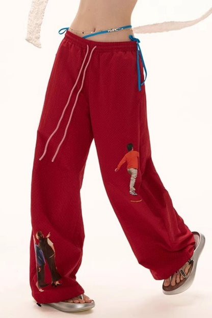 Summer Polka Dot Wide Leg Pants