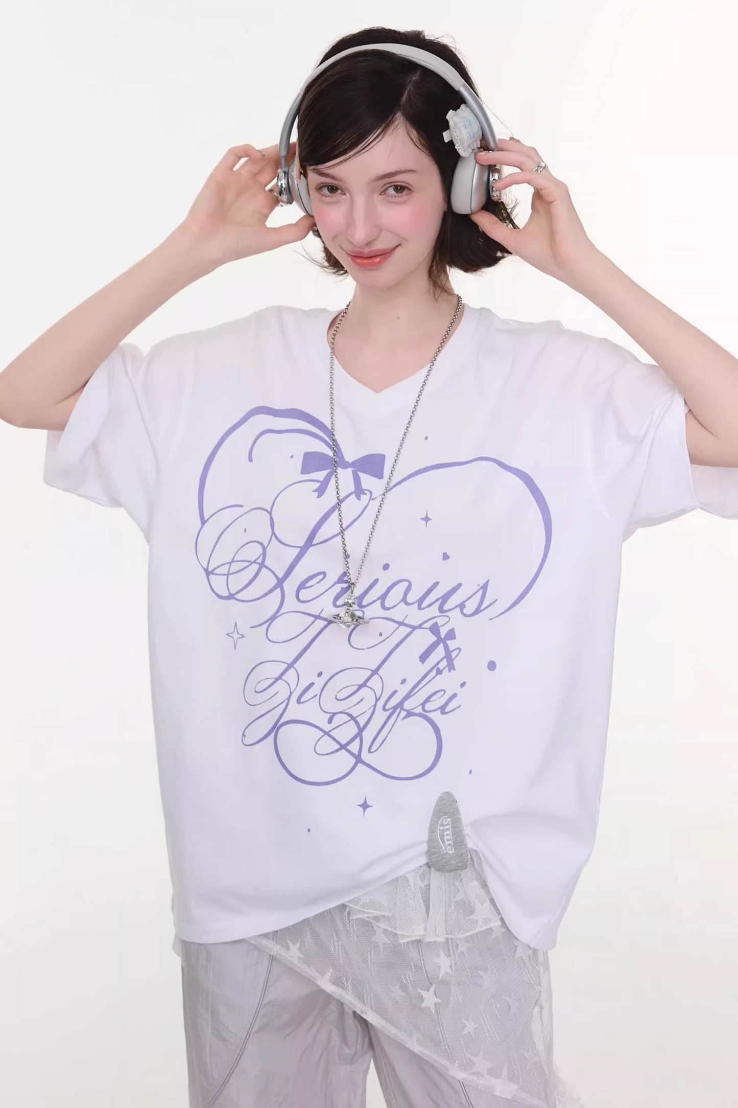 Star Falling V-Neck Top